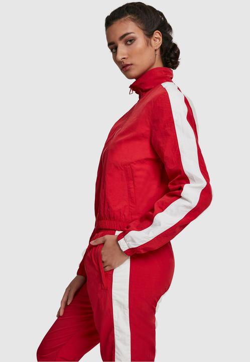 Actual product image Urban Classics Ladies Short Striped Crinkle Track Jacket (XS)