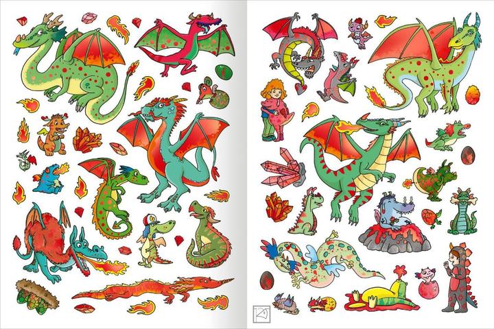 Actual product image First Sticker Metallic - Dragons