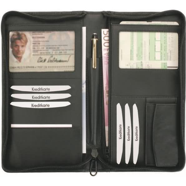 Thumbnail - Alassio, Reisezubehör, Reise-Organizer RFID Document Safe, aus Nappaleder, Schwarz, (Dokumenten- & Geldtasche)