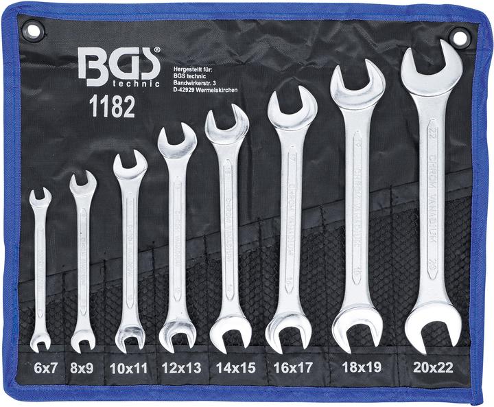 Produktbild BGS Doppel-Maulschlüssel-Satz (12 mm, 14 mm, 16 mm, 10 mm, 18 mm, 8 mm, 20 mm)