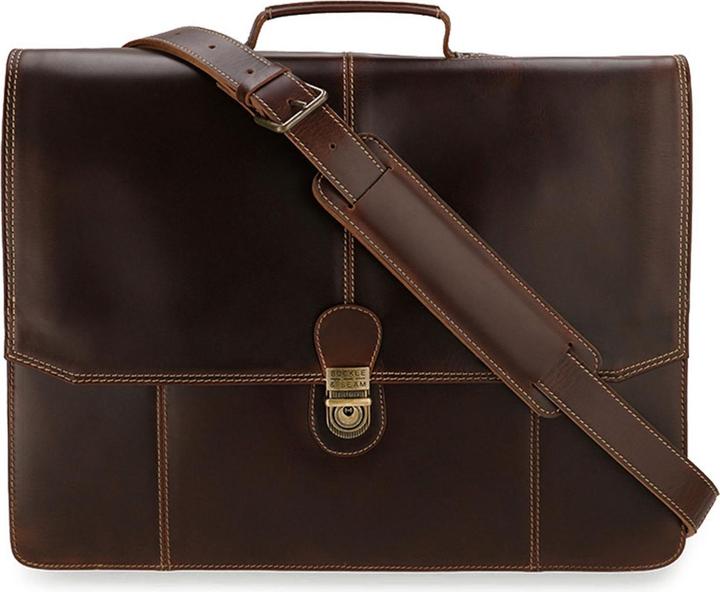 Actual product image Buckle & Seam Briefcase Sierra Brown/Stripes (15")