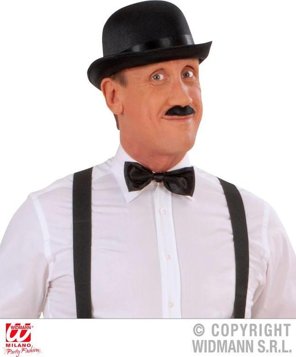 Actual product image Widmann Black moustache in various shapes self-adhesive 1 piece