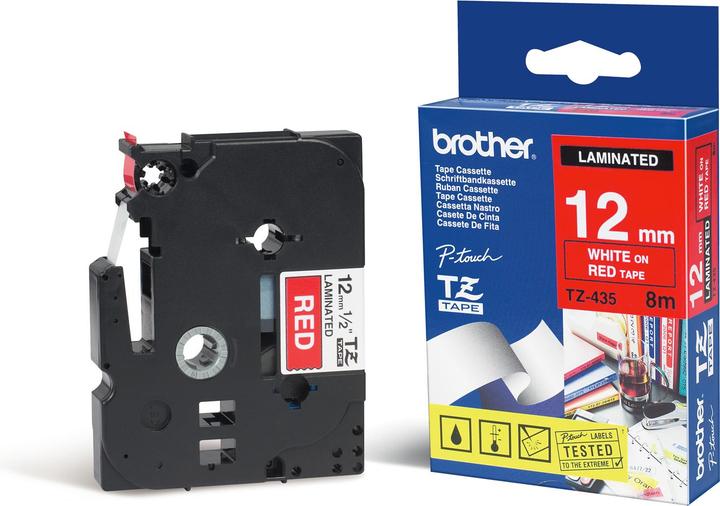 Actual product image Brother Tze-435 (1.20 cm, Red)