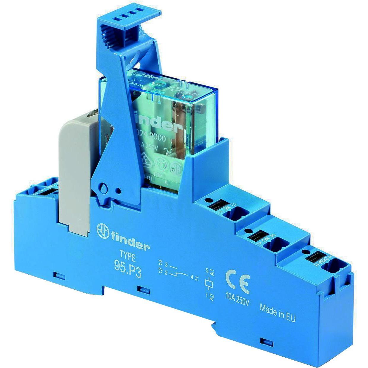 10x Finder Koppelrelais, Serie 48 mit Push-In-Klemmen 1 St. 48.P3.7.024.0050, Relais