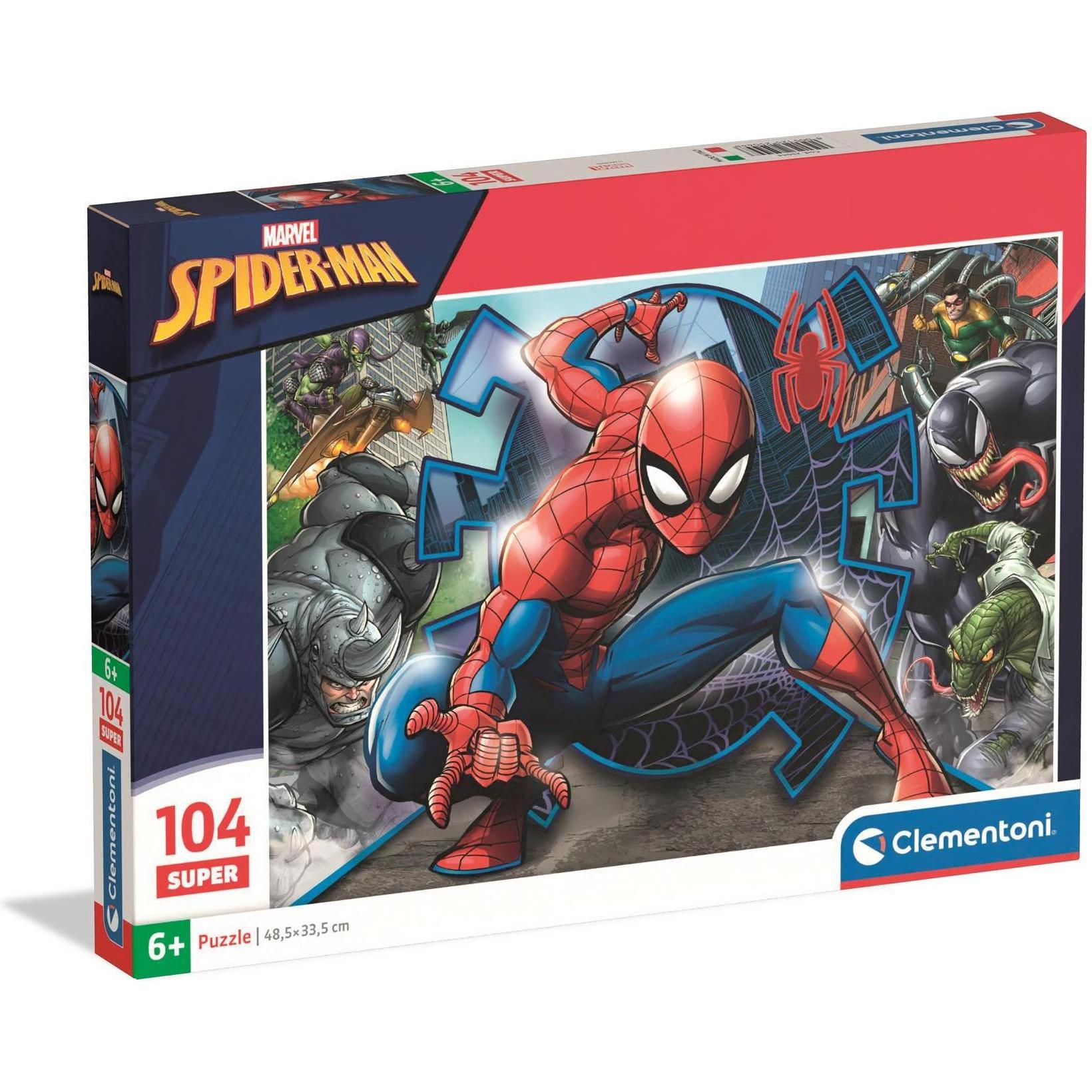 Clementoni Multicolore Puzzle 104 Super Colour Spider-Man (104 Pezzi)