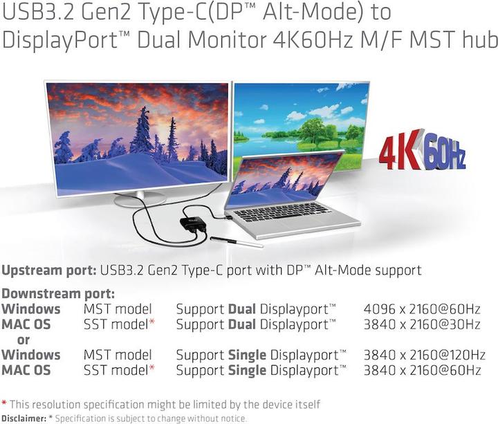 Produktbild Club 3D Usb-Hub (USB Typ-C, 20 cm)