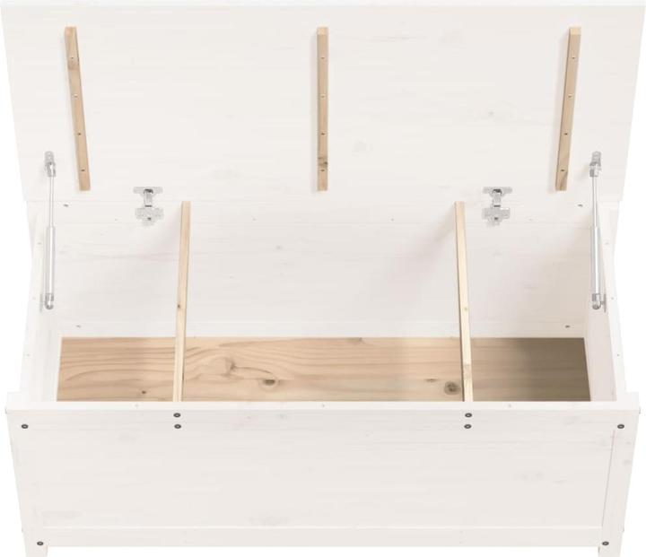 Actual product image vidaXL Truhe Weiss 110x50x45,5 cm Massivholz Kiefer,Farbe