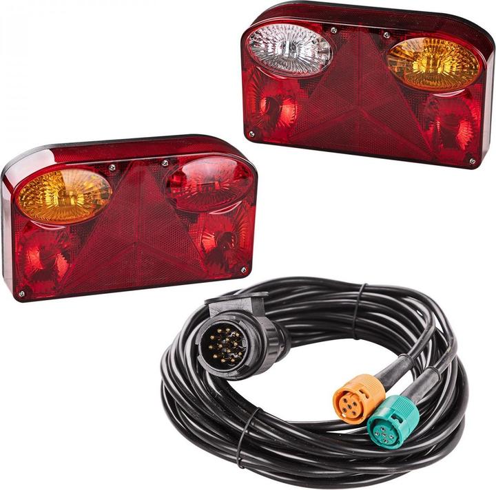 Dema PKW Auto Anhänger Beleuchtungssatz Beleuchtung Satz 13-polig mit Kabelbaum 5 m