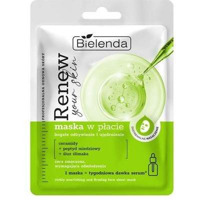 Bielenda Donna Maschera Viso, Rinnova La Tua Pelle: Maschera Nutriente Con Ceramidi E Muco Di Lumaca (17 G)