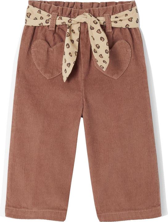 Actual product image Vertbaudet Baby Cordhose mit Gürtel und Herz-Taschen, Dehnbund (80)
