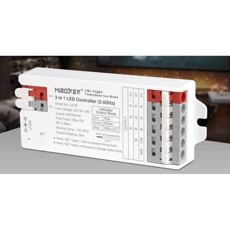 MiBoxer LED Controller 3in1 RGB/RGBW/RGB+CCT 2 (RGB, RGBW), Illuminazione Modding