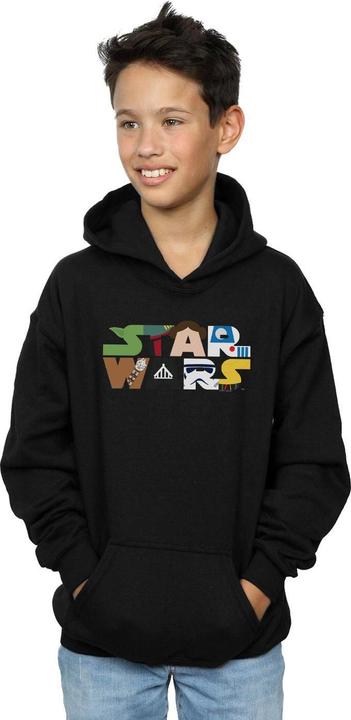 Immagine prodotto Star Wars Character Logo Felpa con Cappuccio Ragazzi (128)