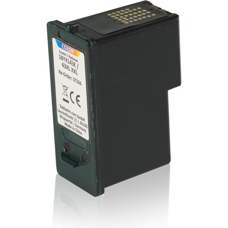 Inkadoo, Druckerpatrone, Druckerpatronen kompatibel zu Lexmark 18YX143E / 43XL Druckkopfpatrone, color Farbe (Color)