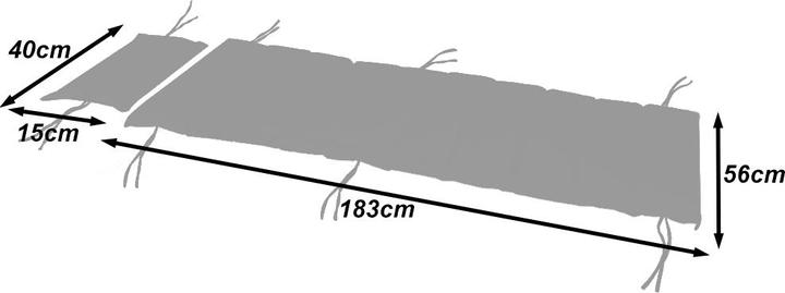 Image du produit Detex Coussin pour chaise longue (183 x 56 x 7 cm)