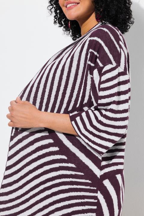 Image du produit Ulla Popken Cardigan en fine maille jacquard à col montant et manches courtes (58)