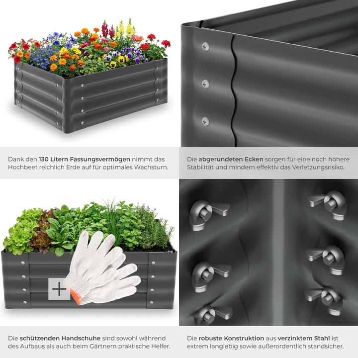 Actual product image tectake Salvia raised bed, galvanized, various sizes