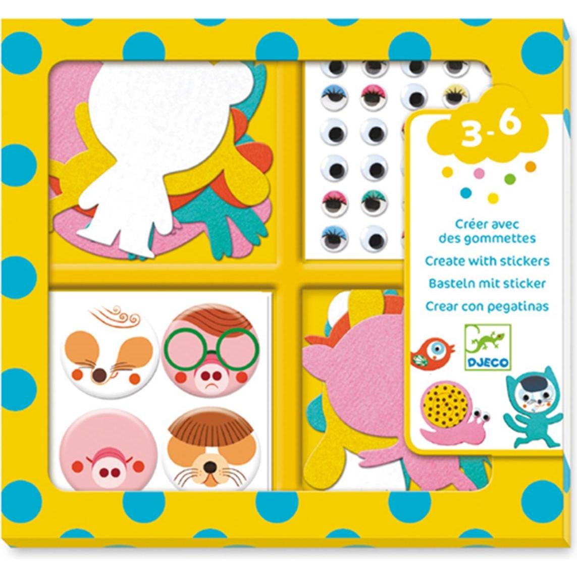 Djeco Stickerbilder Tiere