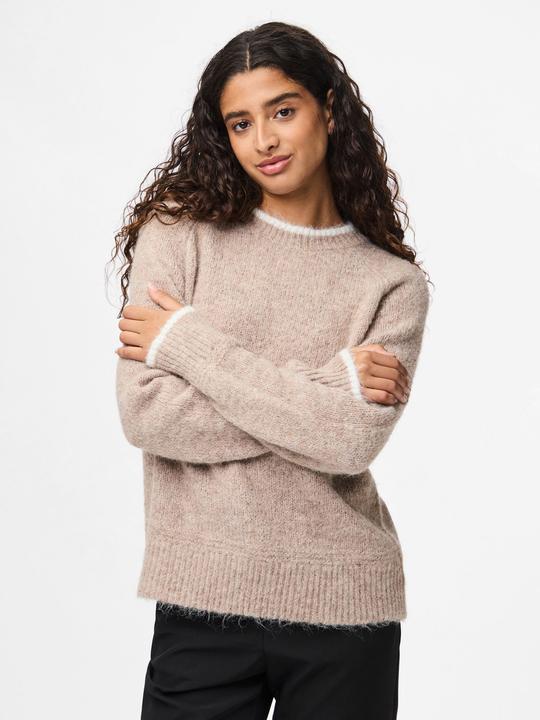 Image du produit Pieces Pcivy Ls O-Neck Contrast Knit Noos Bc (XS)