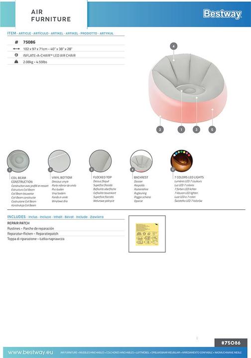 Image du produit Bestway Fauteuil gonflable