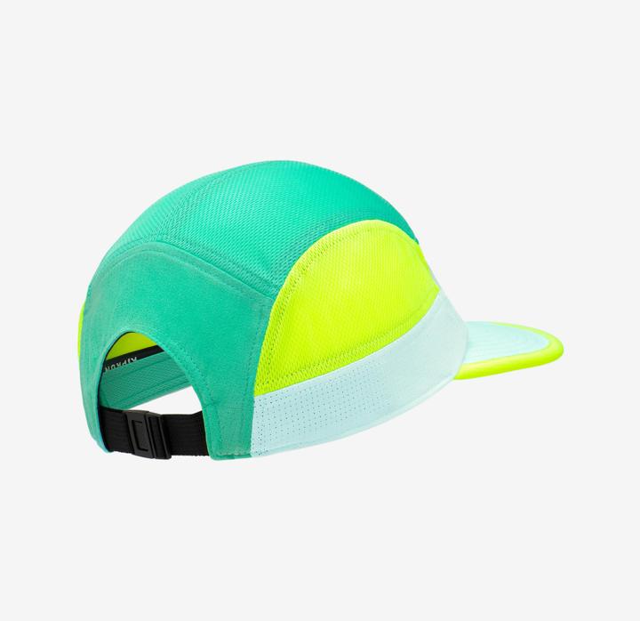 Actual product image Kiprun Running cap peaked cap unisex 5 panel - turquoise/yellow