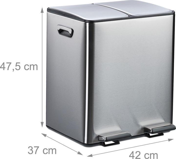Immagine prodotto Relaxdays Mülleimer Küche 2x 15 Liter (30 l)