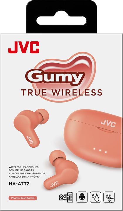 Image du produit JVC HA-A7T2 Gumy True Wireless met comfortabele pasvorm - Roze (24 h, Sans fil)