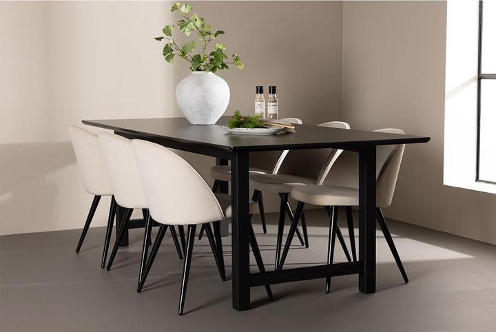 Produktbild Ebuy24 Essgruppe Oslo schwarz (MDF)