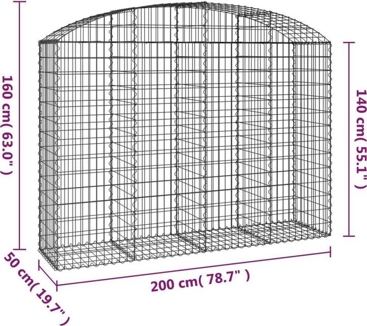 Produktbild vidaXL Gabionenkorb