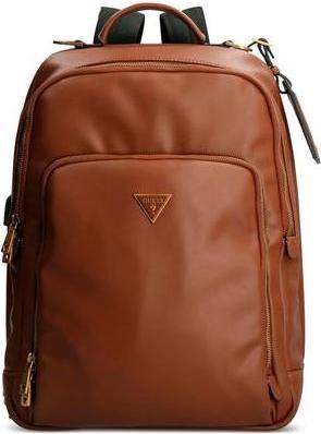 Actual product image Guess Scala, Synthetic Leather, Textile Backpack, Brown, For Men, 27.5 x 4
