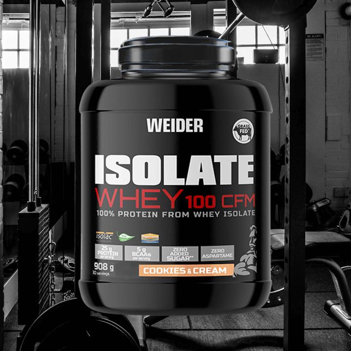 Immagine prodotto Weider Isolate Whey 100 Cfm Cookies & Cream (908 g, 1x, Biscotti e panna)