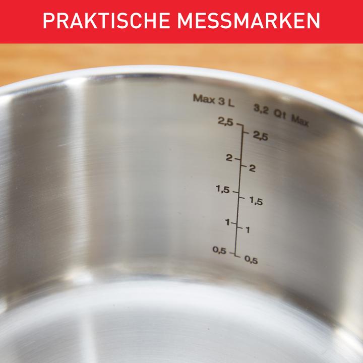 Productafbeelding Tefal Duetto steelpan 20cm w. deksel (20 cm, Steelpan, Roestvrij staal)