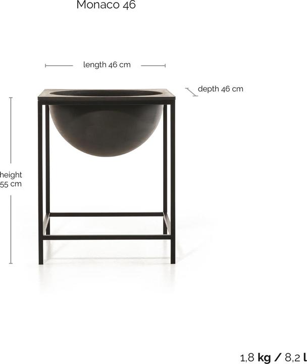 Produktbild Ecopots Monaco (45 x 46 x 55 cm)