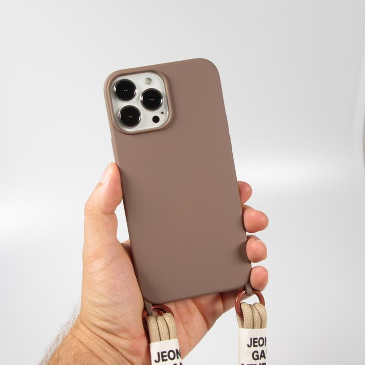 Actual product image PhoneLook Sleeve Silicone Fashion Jeong Gam Studio Laugh Often with Neck Cord (Apple iPhone 12)