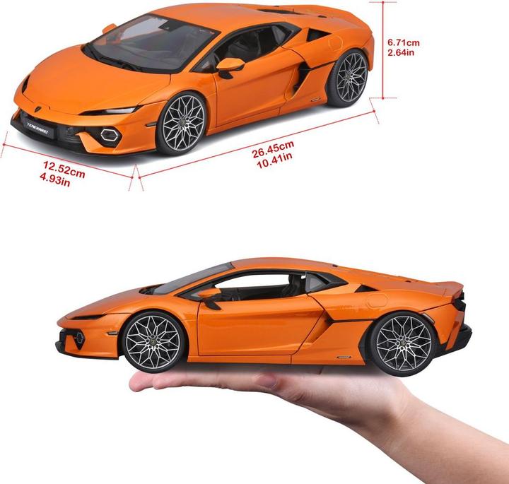 Actual product image Bburago Lamborghini Temerario 1/18 orange