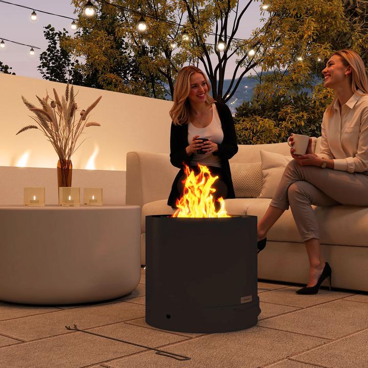 Immagine prodotto Outsunny Feuerschale Stahl Schwarz (45 cm)