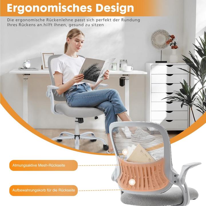 Actual product image Dumos Ergonomischer Bürostuhl mit Lendenwirbelstütze (45 - 55 cm)