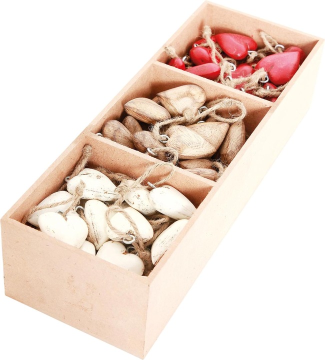 Produktbild Exner Garten und Wohnaccessoires Box mit HerzHängern Dost (25 x 15 x 15 cm)