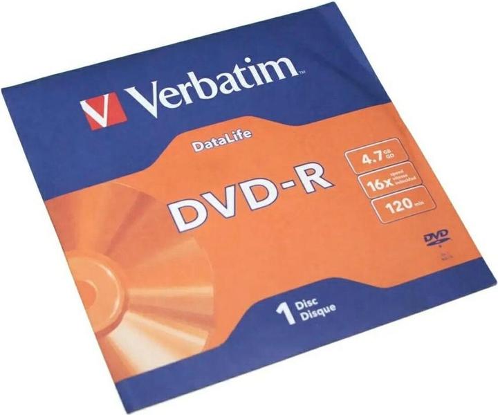 Immagine prodotto Verbatim DVD-R Datalife 4.7GB 16X 43844
