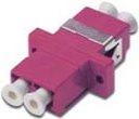 Actual product image Digitus fibre optic coupler LC/LC duplex OM4 multimode plastic housing zirconia ceramic sleeve pink (Network coupling)
