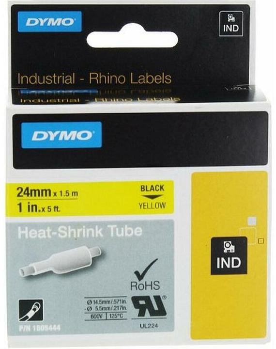 Produktbild Dymo Rhino Heat Shrink Tube 24mm yellow (2.40 cm, Gelb)