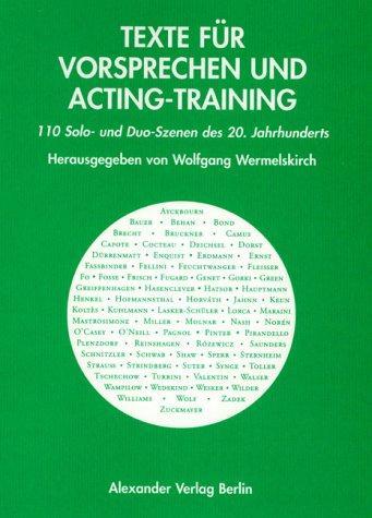 Produktbild Texte für Vorsprechen und Acting-Training (Deutsch, Wolfgang Wermelskirch, 2004)
