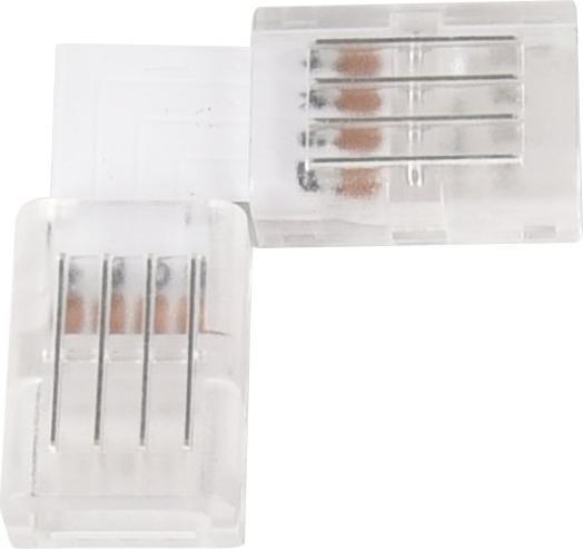 Enovalite Connettore ENOVALTE per striscia LED da 10 mm, a forma di L, a 4 pin