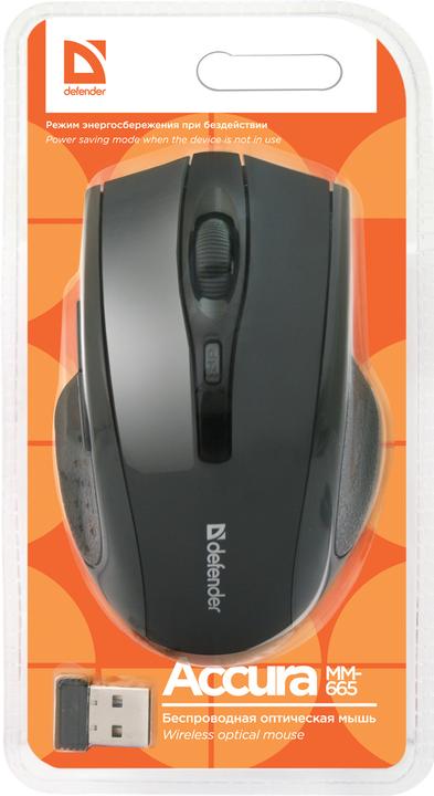 Actual product image Defender Accura MM-665 Mouse Right RF Wireless Optical 1600 DPI (Wireless)
