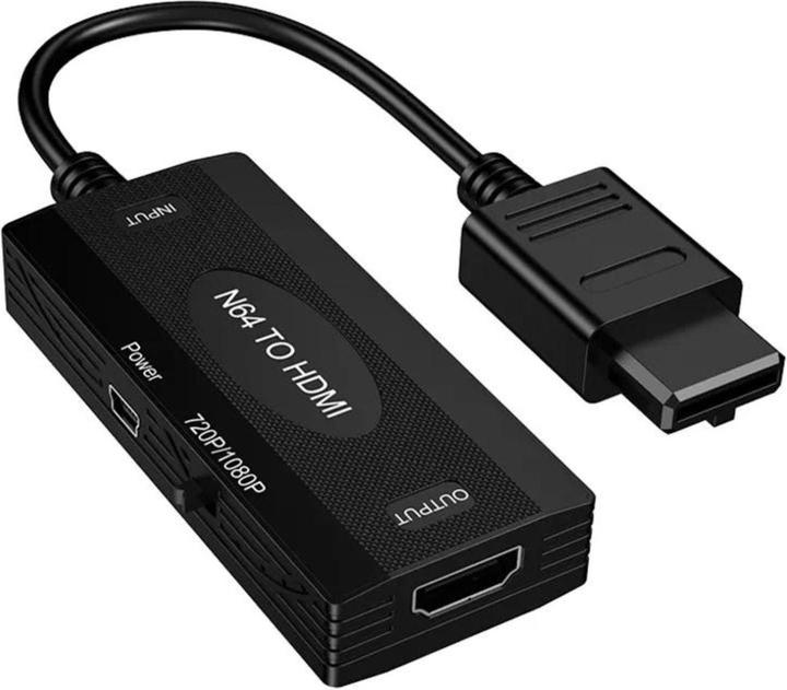 Produktbild Hermex N64/SNES/SFC/Gamecube zu HDMI-Adapter HDMI-Konverter HDMI-Umwandler (Micro USB, USB-A, HDMI, 8.30 cm)
