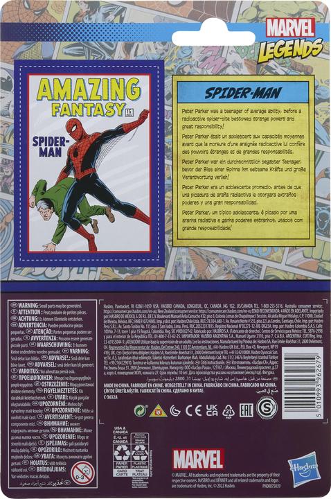 Image du produit Hasbro Marvel Legends Retro Kenner 3.75 Spider-Man (Amazing Fantasy)