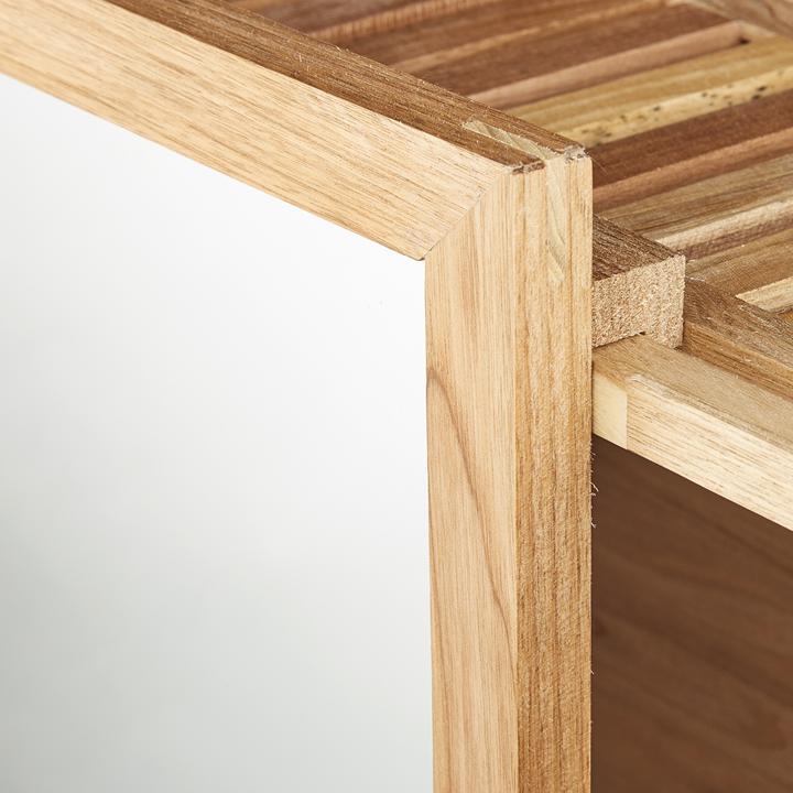 Actual product image Relaxdays Shelf with mirror (80 x 17 x 30 cm)