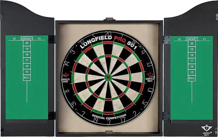 Produktbild Longfield Darts Holzschrank mit Sisal-Dartscheibe inkl. Dartset