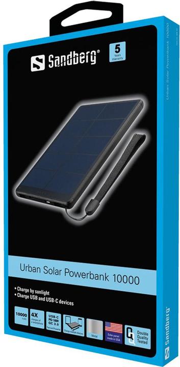 Immagine prodotto Sandberg solare urbano (10000 mAh, 18 W, 37 Wh)