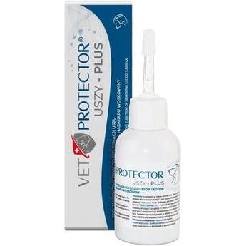JM Sante VET PROTECTOR USZY PLUS płyn do pielęgnacji uszu 50 ml (Gatto, Cane, 50 ml), Prodotti di cura