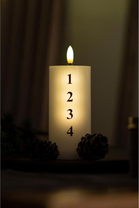 Productafbeelding Sirius LED Kaars Stille Advent, 7 cm x 150 mm, Wit (1 x)